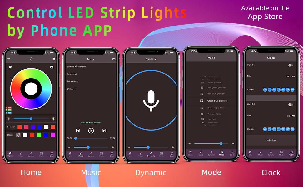 Smart led lights APP Controled