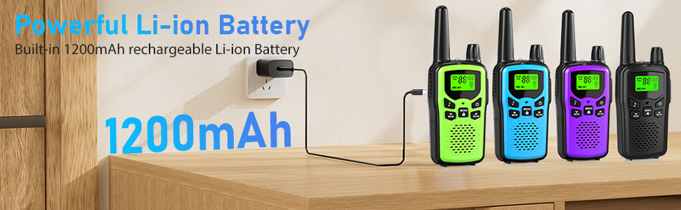Rechargeable walkie talkies