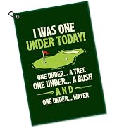 Gkodw I was One Under Today Golf Towel with Clip, Funny Golf Bag Accessories for Men, Golfing Acc...