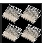 20pcs Clear Plastic Clothes Pins Heavy Duty Windproof Laundry Hanger Clips for Towel Outdoor