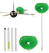 Ceiling Fan Cleaner Duster Reusable Microfiber Ceiling Fan Blade Cleaner Removable Duster with Ex...