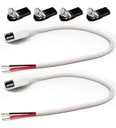 ELNONE 2PCS 20AWG USB Female Pigtail 2 Wire,White 0.3M/1FT USB 2.0 Female 2 Pin Bare Wire Open En...