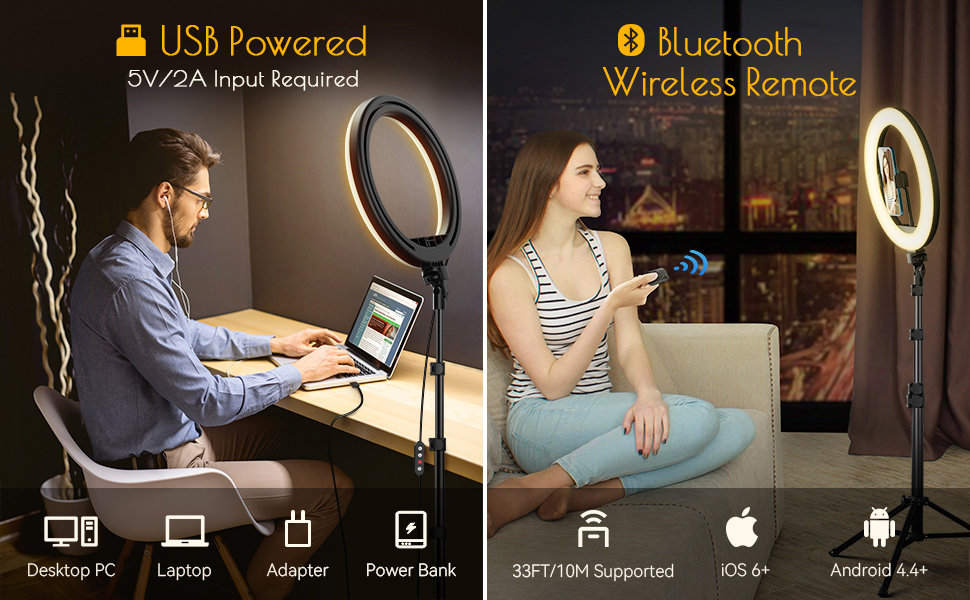 Bluetooth Wireless Remote Ring Light