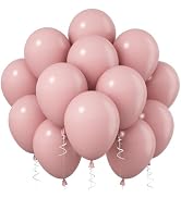 Jobkoo Pink Balloons, 12 Inch 30 Pcs Boho Blush Pink Party Balloon Dusty Rose Nude Pink Balloons ...