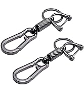 Wisdompro 2 Pack Keychain, Heavy Duty Zinc Alloy Key FOB Keychain Car Key Chain Holder with Anti-...