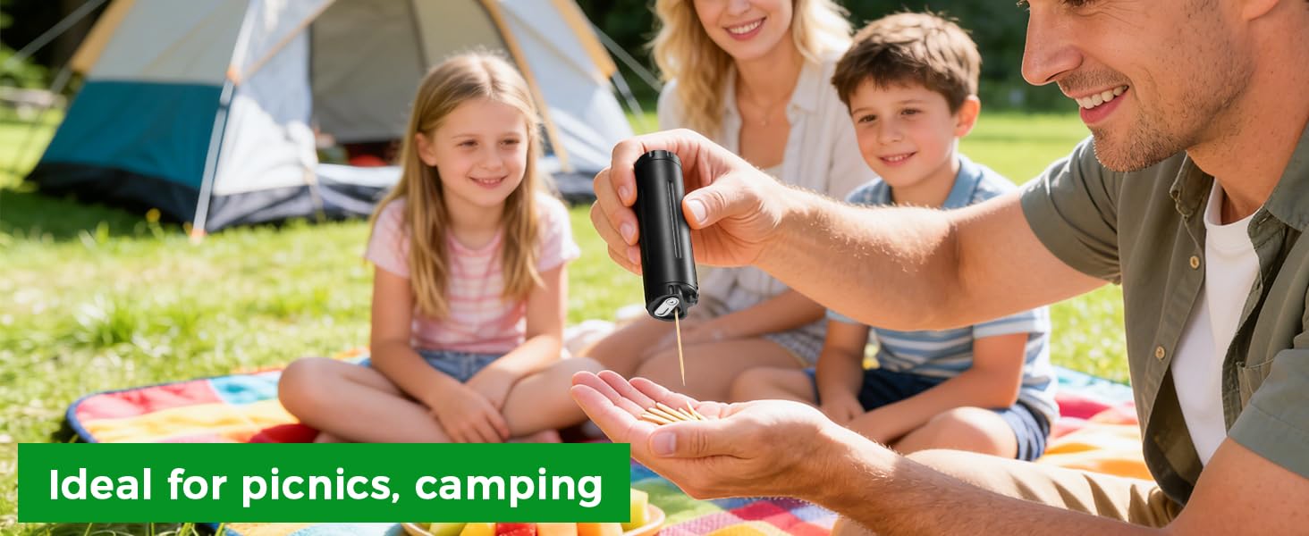 Toothpick tube for camping