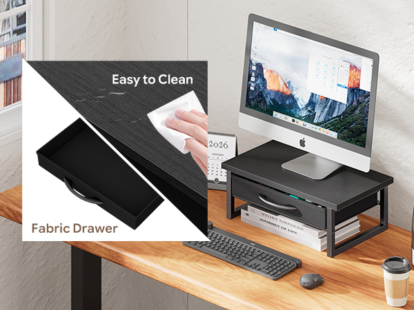Computer Monitor Stand Riser Desk Organizer with Drawer