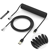 Womier Coiled Keyboard Cable - Detachable Aviator Coiled Cable for Mechanical Gaming Keyboard, Ty...