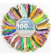 MAQIHAN 100 PCS Soft Ribbon Hair-Ties - Elastic No Crease Ribbon, Knotted Hair Tie, 20 Colors for...