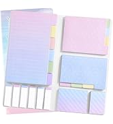 Hommie Sticky Notes Set Tabs 410 Pack Color Pads Divider Sticky Notes with Bookmark Index for Sch...
