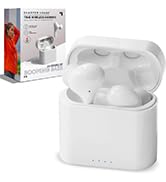 Sharper Image Soundhaven Wireless Earbuds, Bluetooth 5.0 with Qi Wireless Charging, Earphones wit...