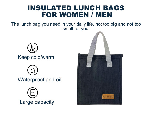 Mziart Insulated Lunch Bag for Women Men