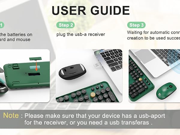 Wireless Keyboard and Mouse Combo