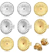 Formulen 8Pieces Earring Backs for Droopy Ears, Large Earring Backs Replacements for Studs Secure...