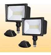 DEWENWILS 2-Pack 65W LED Flood Light Outdoor, 6670 LM Super Bright Security Lights Switch Control...