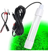 Linkstyle 126 LED Underwater Submersible Fishing Light with 5M Cord, 13W DC 12V 1000ML LED Fish F...