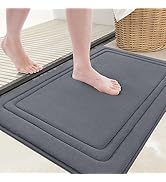 Grandaily Memory Foam Bath Mat Rug 24x16, Ultra Soft, Non-Slip and Absorbent Bathroom Rugs, Machi...