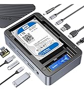 ORICO 12-in-1 Docking Station with Dual Slot SSD Enclosure, Supports M.2 NVMe & SATA SSD, 2.5/3.5...