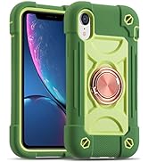 MARKILL Compatible with iPhone XR Case 6.1 Inch with Ring Stand, Heavy-Duty Military Grade Shockp...