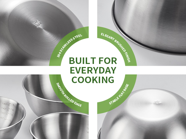 304 stainless steel mixing bowls