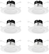 Juno E-Series 5-6 in. LED Recessed Lighting, Baffle Trim, Recessed Downlight with 900 Lumens, 270...