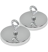Master Magnetics Ceramic Round Base Magnet with Eyebolt Pack - Heavy-Duty Strong Magnets - 95 lb ...