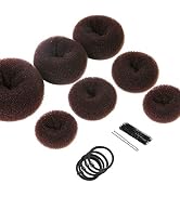 Teenitor Donut Hair Bun Maker 7 Pieces,Ring Style Bun Maker Set with Hair Bun Makers (1 extra-lar...