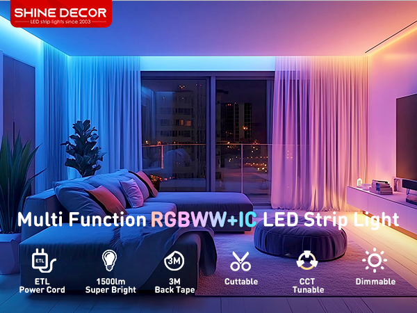 rgbw+ic led strip lighting