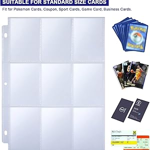 36 Pack 9 Pocket Page Protector
