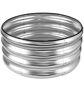 JERIA Raised Garden Bed,Galvanized Raised 2×2×1ft Planter Boxes Outdoor with Easy Assembly, Round...