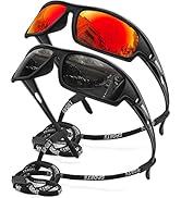 AWGSEE Polarized Sports Sunglasses For Men Cycling Driving Fishing Sun Glasses Unbreakable Frame ...