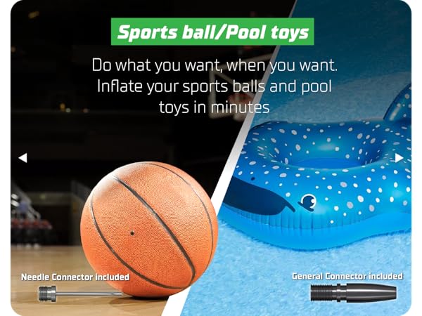 Cordless auto air tire inflator with digital gauge connected to sedan tire