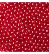 NUKAYAI 500Pcs Red Glass Beads for Bracelets, Round 8mm Crystal Beads for Bracelet Jewelry Making...