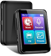 MP3 Music Player, 1.8 inch Screen Portable HiFi MP3 Player Expandable to 512GB, with Bluetooth, F...