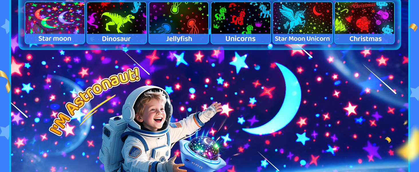 sensory toys glow in the dark stars lights for bedroom night light for kids night light projector