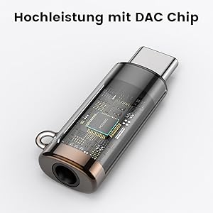 USB type C with 3.5 mm female headphones jack adapter