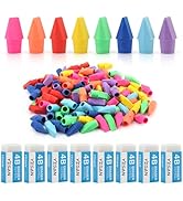 YISAN Cap Erasers for Pencils,Top Eraser & White Eraser Set, 80+8PCS Eraser Set,71334