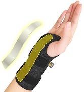Bracoo Wrist Brace for Carpal Tunnel Day & Night, Adjustable Wrist Support Wrap with Splint, For ...