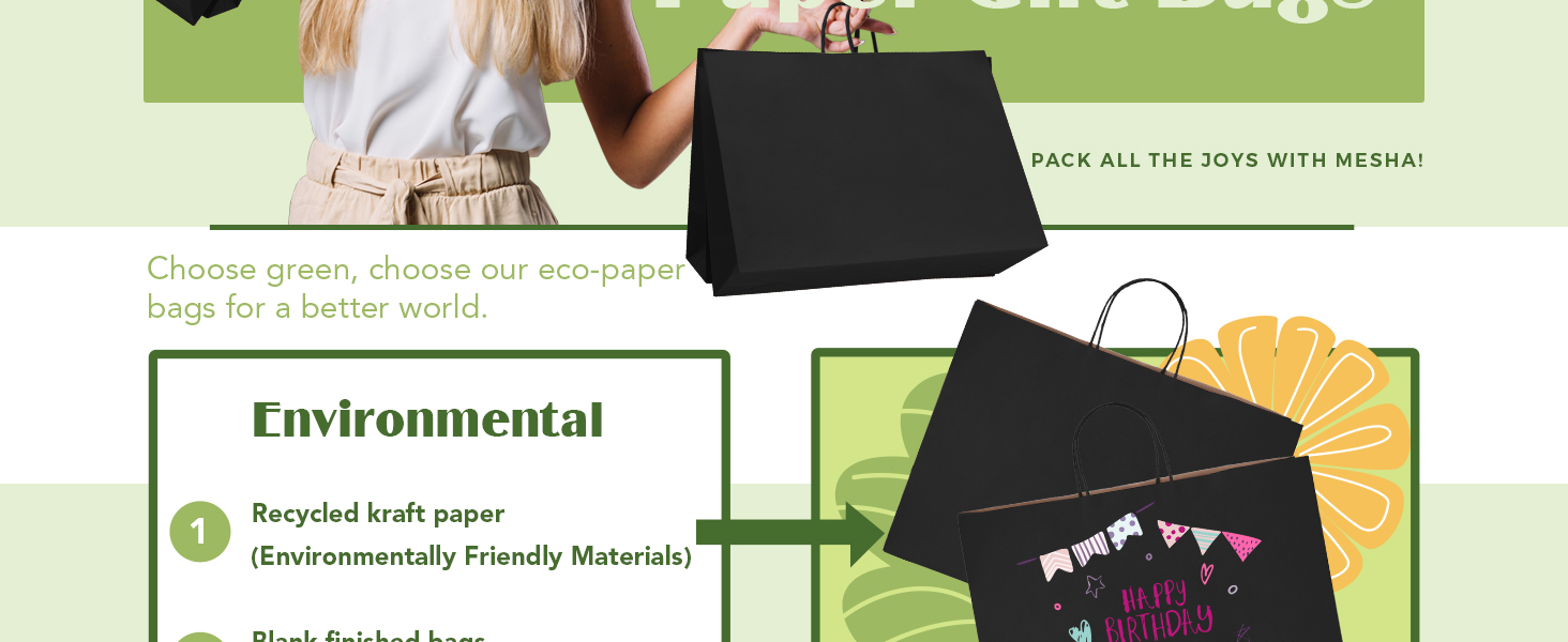 black paper bags