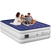 Canpsky Queen Air Mattress with Built-in Pump, 18 Raised Inflatable Air Mattress, 800 lbs Max Hon...