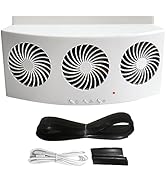 YOMTOVM Car Window Exhaust Fan, Vehicle Ventilator Radiator Cooling Amplifier Fans Window Vent Ra...