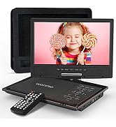 WONNIE 12.5" Portable DVD Player Car Headrest Video Players with 10.5" Swivel Screen, Car Headres...