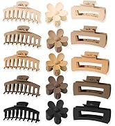 15 Pack 4.3"Large Hair Claw Clips,Hair Clips for Women & Girls, Colors Strong Hold Claw Hair Clip...