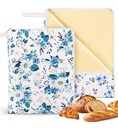 Beeswax Bread Bags,L-Shaped Sealed Zip Design,Extra Large 2 Pack- 17"×13" Reusable Sourdough Brea...