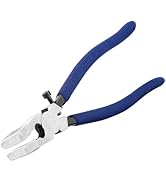 Glass Pliers with Rubber Tips, Heavy Duty Key Fob Pliers Tool for Stained Glass Work