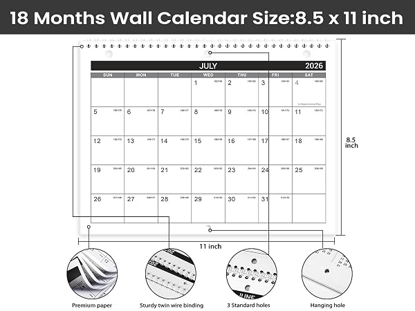 wall calendar 2026-2027