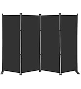 4 Panel Room Divider Screen 6Ft Tall Foldable Privacy Dividers Indoor Wall Partition Room Separat...