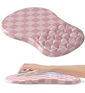 Pink Ergonomic Mouse Pad Wrist Support with Memory Foam&Non-Slip Pu Base Cushion Massage Bump,Gam...