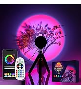 3rd Gen Sunset Lamp Projector with 16 Colors. Remote Control & App. Aesthetic Novelty Ambiance Co...