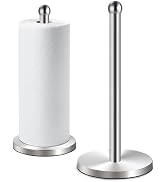 DAWNER Paper Towel Holder Countertop, Freestanding Kitchen Paper Holder Stand, One-Handed Tear, S...